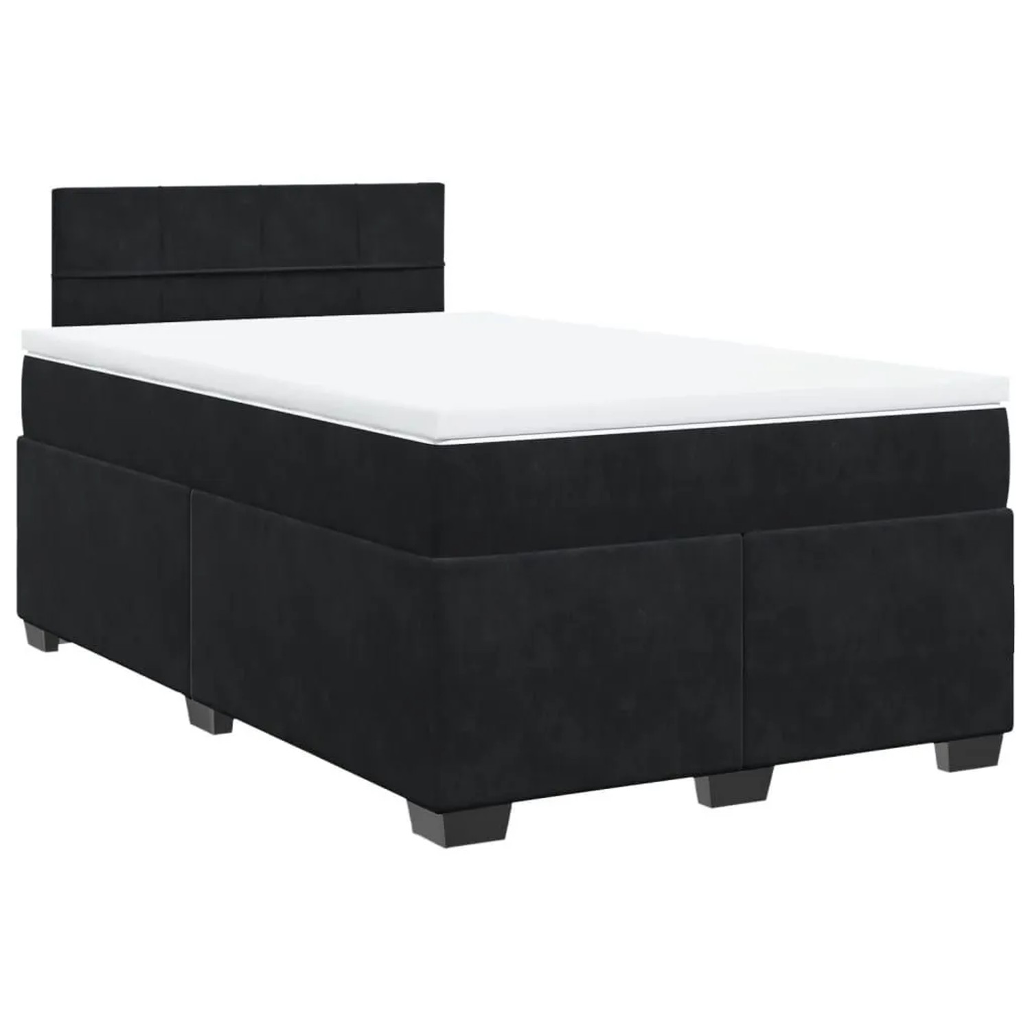 vidaXL Boxspringbett mit Matratze Schwarz 120x190 cm Samt 3286260 günstig online kaufen