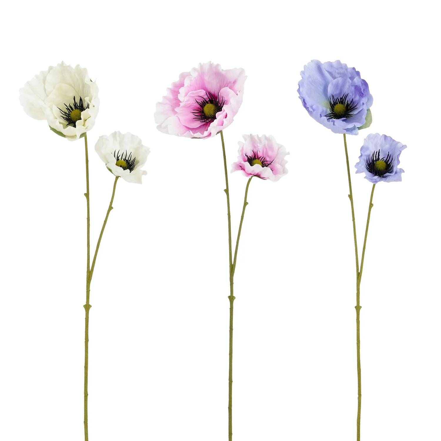 Mica Decorations Kunstpflanze Klatschmohn Lila, Crème, Violett Höhe 68 cm kaufen bei OBI