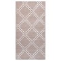 Brauner Outdoorteppich (120x180 cm) mit Jacquard-Muster für Terrasse & Balkon.
