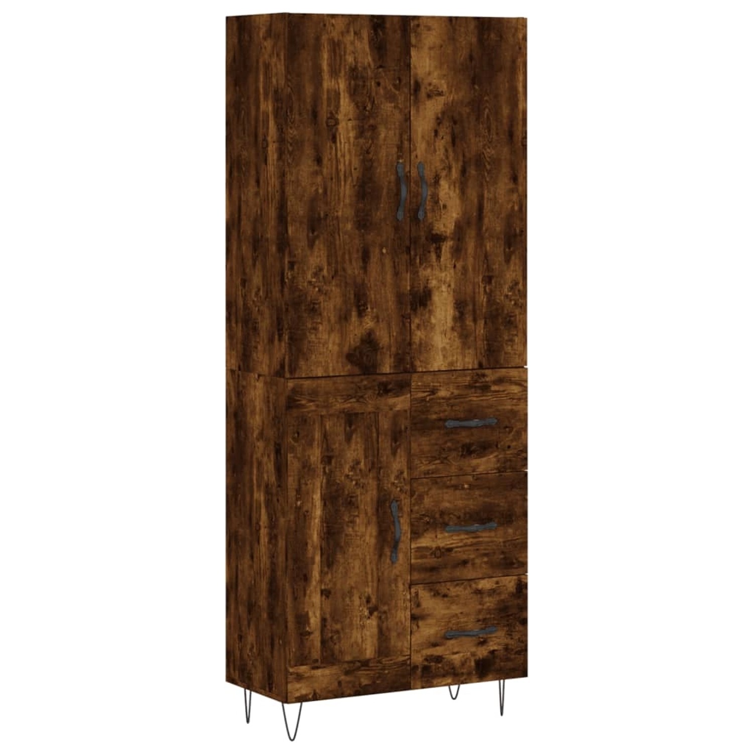 vidaXL Highboard Räuchereiche 69,5x34x180 cm Holzwerkstoff 3198110 günstig online kaufen