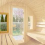 Weka Zusatzfenster (40x80 cm) für Fasssauna, für mehr Licht und Ausblick beim Saunieren.
