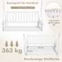 Costway Hängebank Aus Massivholz 3-Sitzer Gartenschaukel Zum Aufhängen Weiß_4