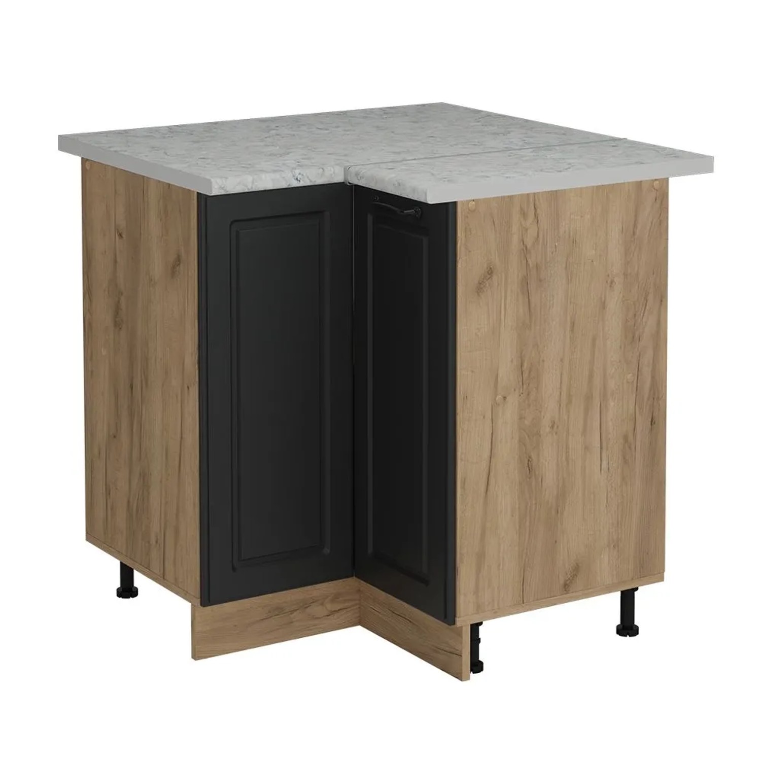 Vicco Eckunterschrank R-Line Anthrazit Landhaus 76 x 82 AP Marmor Art Nr 53675