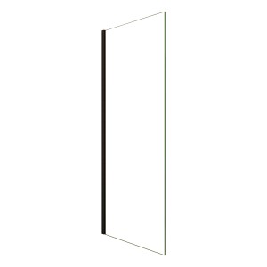 AICA Walk In Duschwand, 70x200cm, 8mm ESG Glas, Schwarzrahmen Duschabtrennung für Dusche.