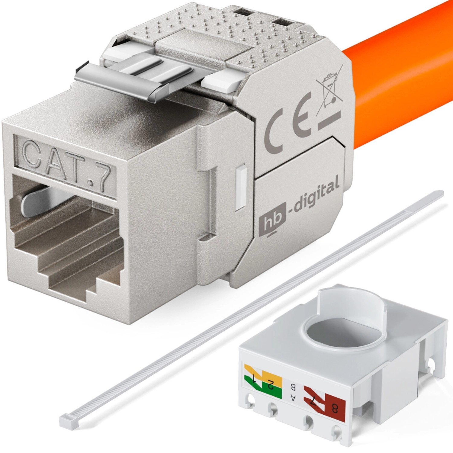 hb-digital Keystone Modul CAT 7 RJ45 werkzeuglos