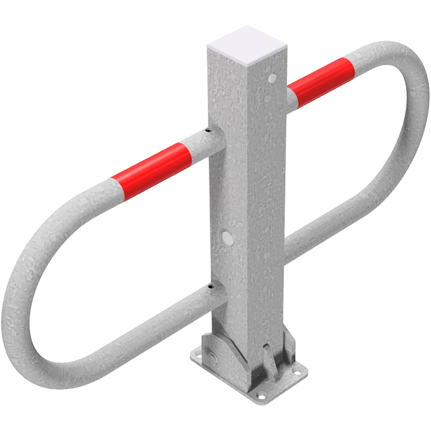 Schake Parkplatzsperre Bügel Umlegbar Profilzylinder 70 mm x 70 mm Feuerverzinkt
