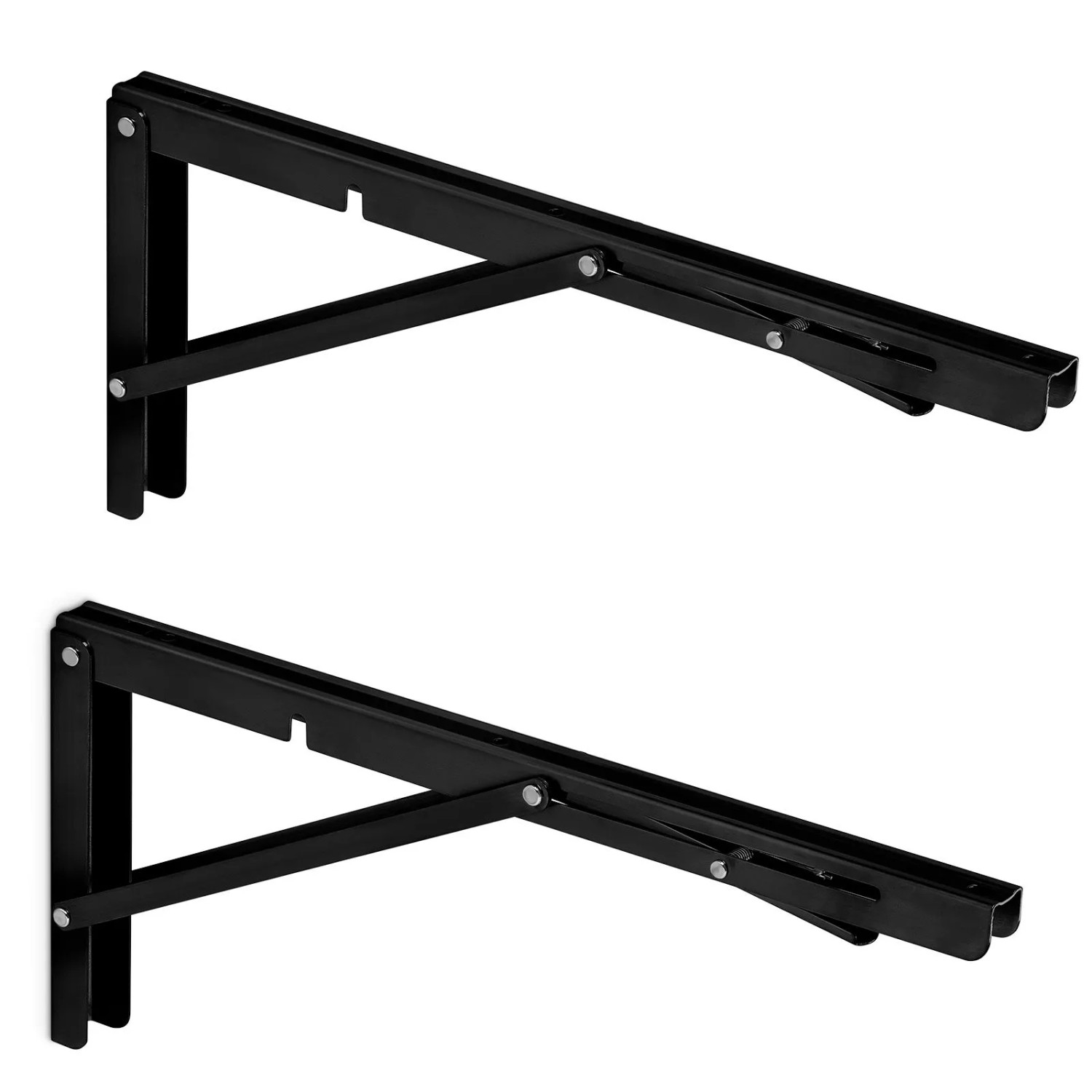 SOTECH 1 Paar Schwerlast Klappkonsolen 400 x 175 mm Schwarz Tragkraft Bis 150 kg