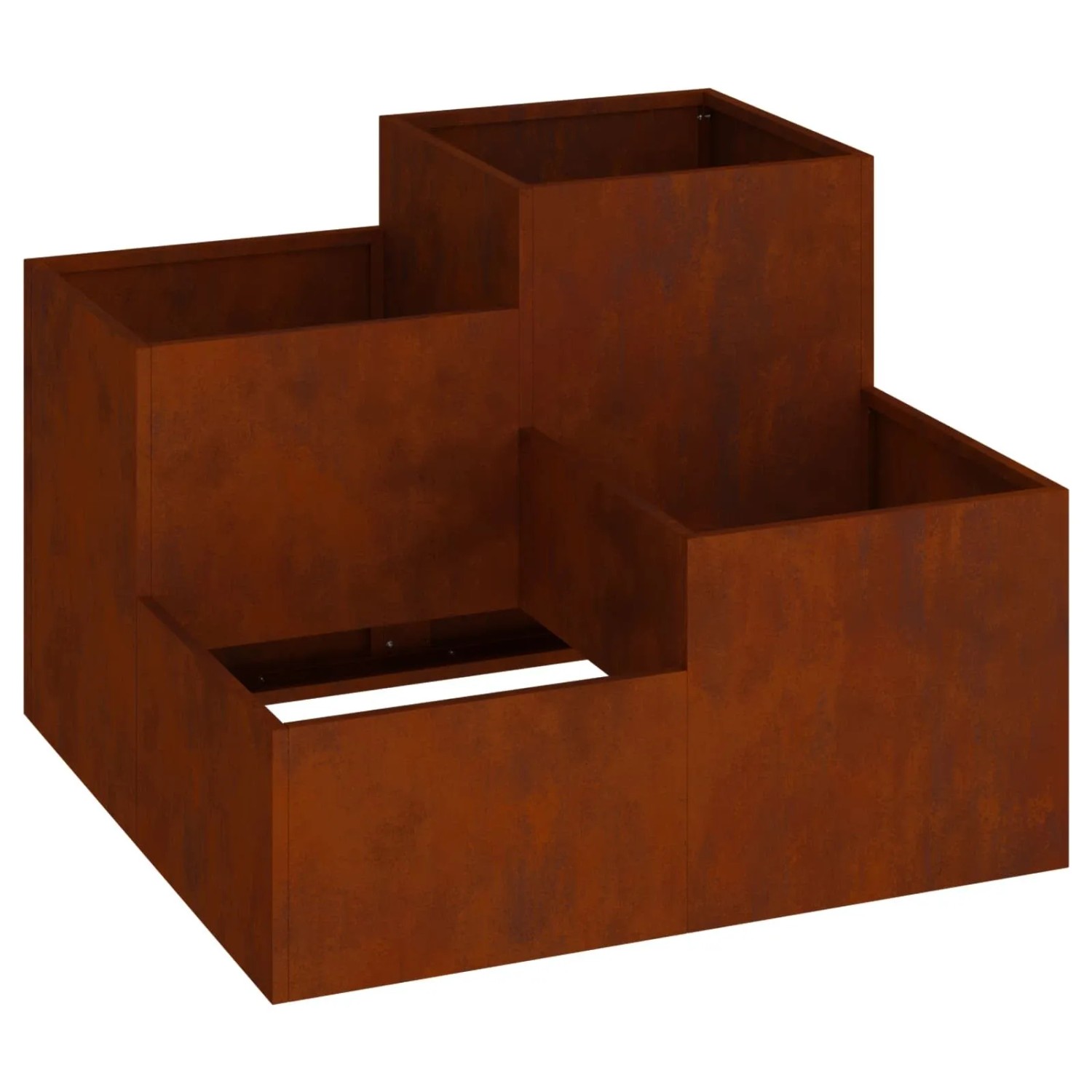 vidaXL Gartenblumentopf Rostig 100 x 100 x 60 cm Wetterfeststahl 865868