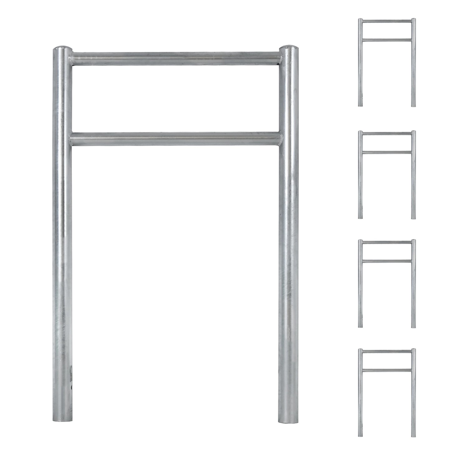 TRUTZHOLM 5x Fahrradanlehnbügel Mit Knieholm 115x75 cm Stahl Durchmesser 60 mm Typ H
