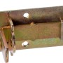 Gelb verzinkter Türschlossriegel, 140x45 mm, für Türen und Tore im Außenbereich.