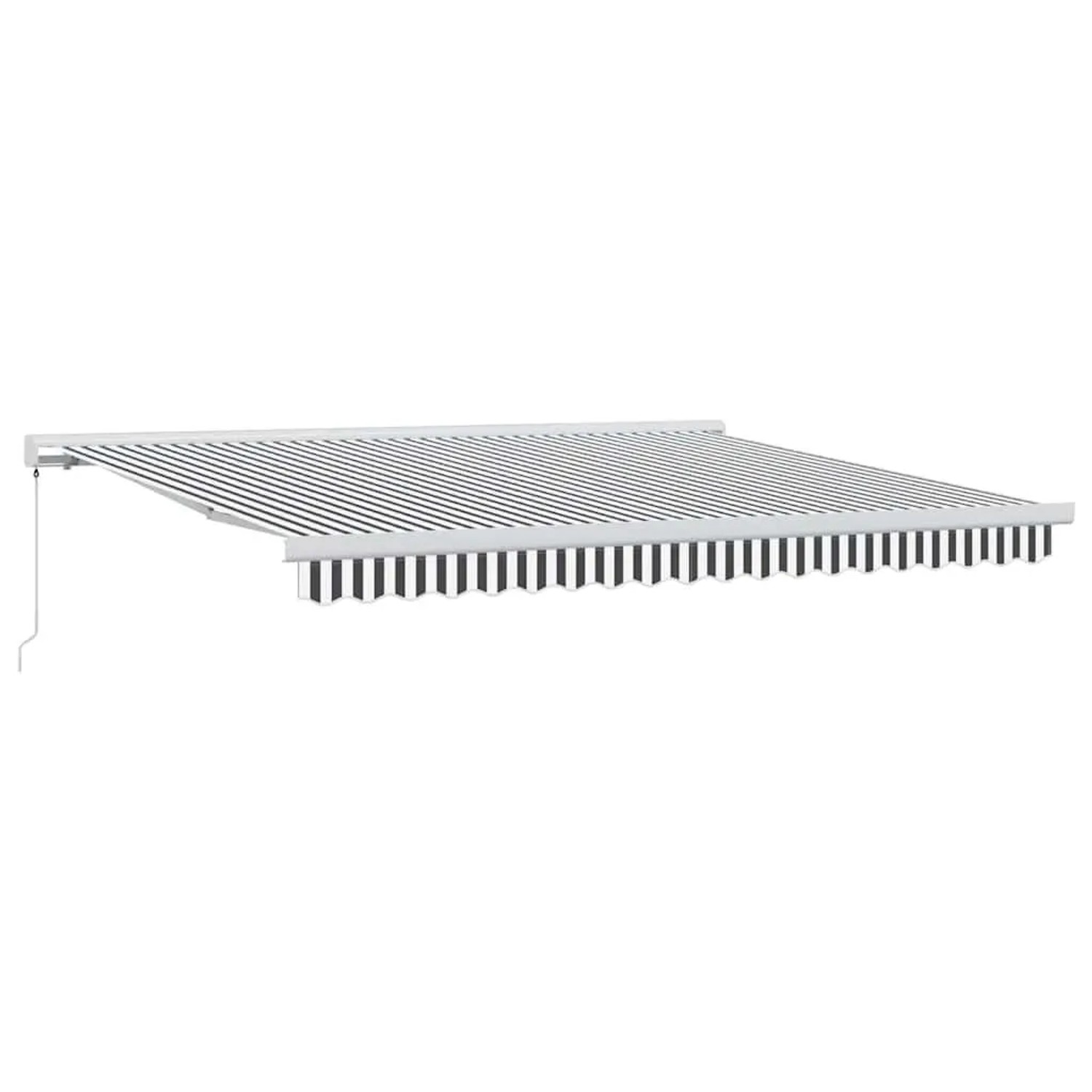 vidaXL Markise Einziehbar Anthrazit und Weiß 4x3 m Stoff und Aluminium 3216125