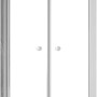 Schulte ExpressPlus Pendeltür, Chromoptik, 200x80 cm, für Nische. Duschtür mit zwei Türelementen.