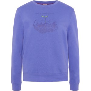 Gardena Damen Sweatshirt Very Peri mit Print "realise your gardening dreams".