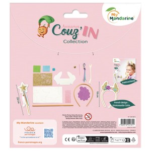 MyMandarine Feen-Kostüm-Set zum Nähen mit Zauberstab, Haarreif und Bastelmaterialien für Kinder.