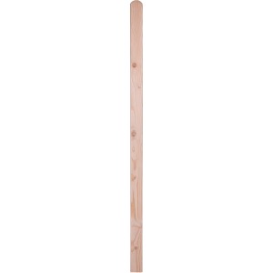 Glatter Lärchenholz Pfosten mit Rundkopf, 190 cm, für Zaunbau & Sichtschutz.