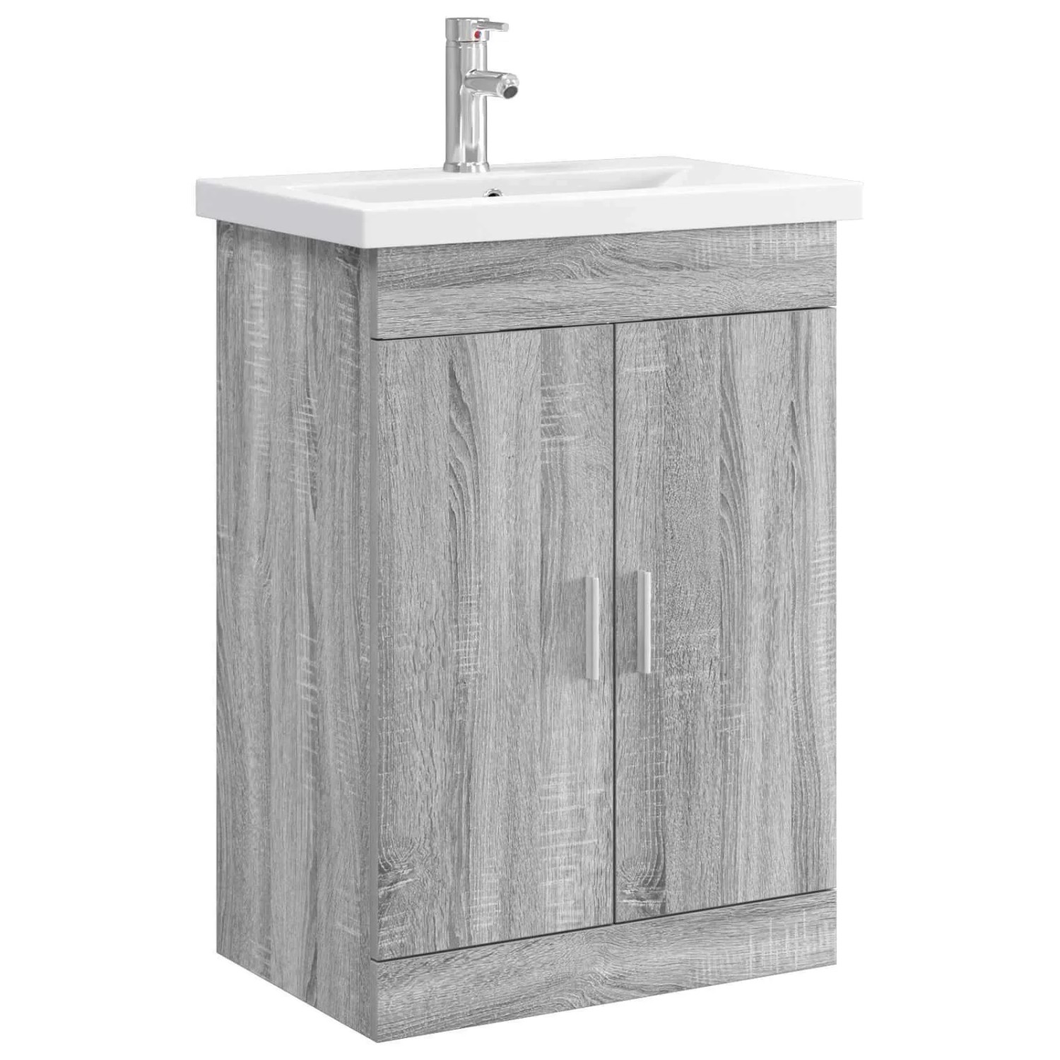 vidaXL Badezimmermöbel-Set Grau Sonoma 61 x 40 x 84,5 cm Holzwerkstoff 3404355