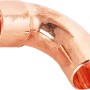 Löt-Bogen, Ø 22 mm, aus Kupfer für die Trinkwasserinstallation.