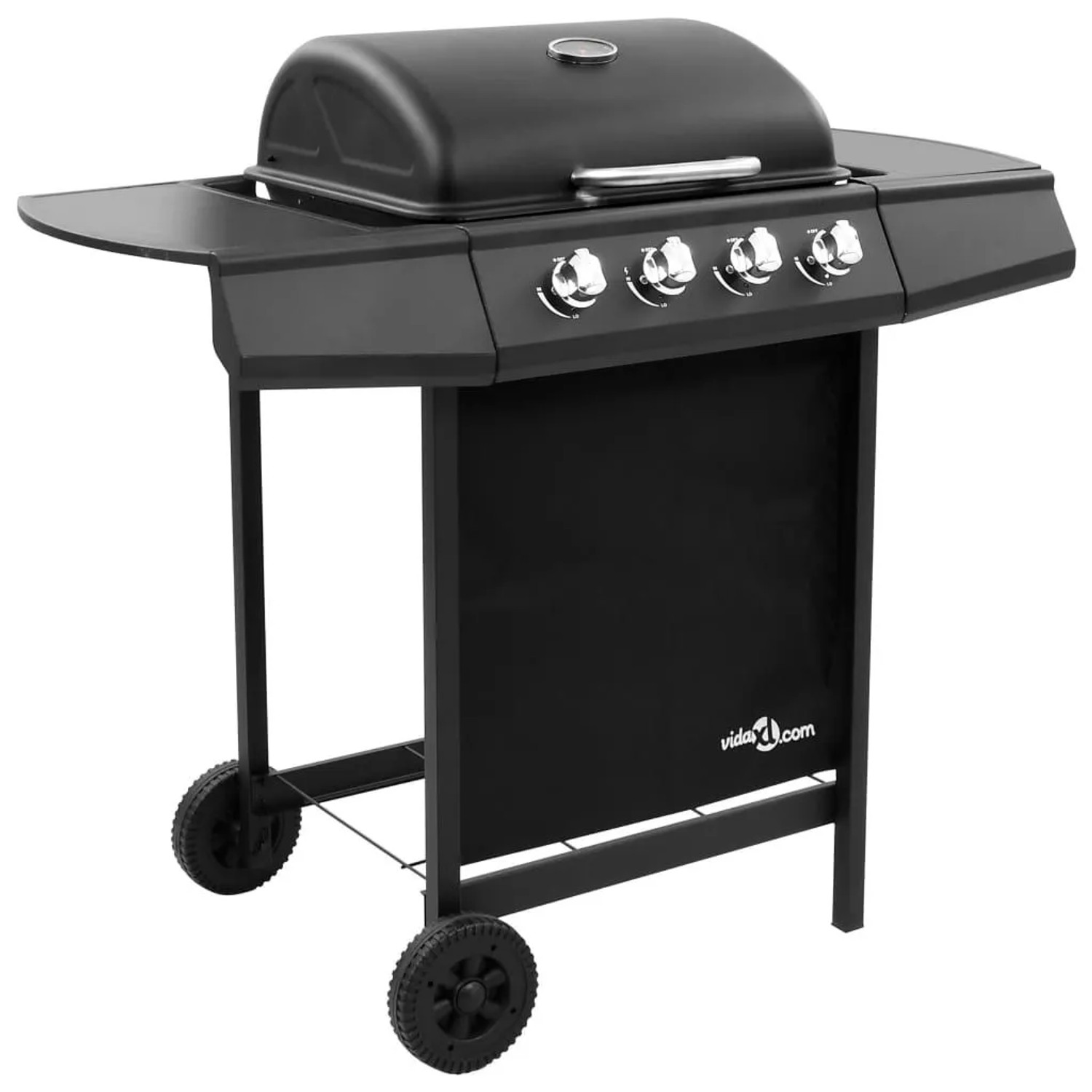 vidaXL Gasgrill mit 4 Flammen Schwarz 48544