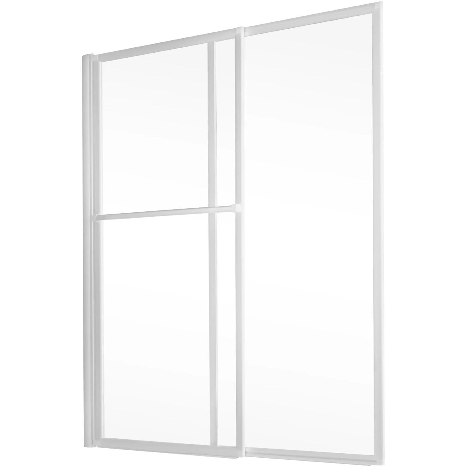 Schulte Badewannenaufsatz, ausziehbar, mit Handtuchhalter, Klarglas, 140x70-118 cm.