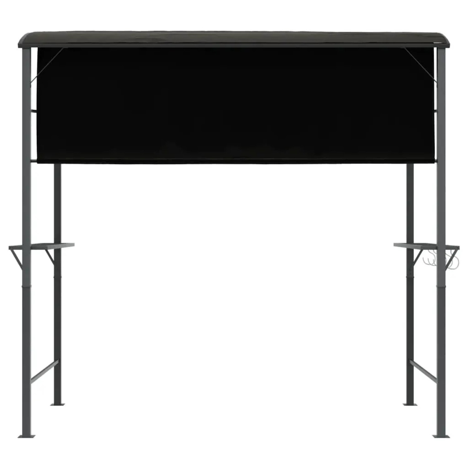 Anthrazitfarbener vidaXL Pavillon 220x110x200 cm mit Dach für Garten & Terrasse.