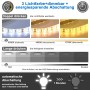 Funktionen des Aica Sanitär Badspiegels: Lichtfarben, Dimmbarkeit, Memory, Wandschalter, Beschlagfreiheit.