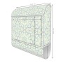 Banjado Design Briefkasten Silber Pulverbeschichtet 39x47x14cm 2 Schlüssel Mit Zeitungsfach Motiv Kaleidoscop Grün_6