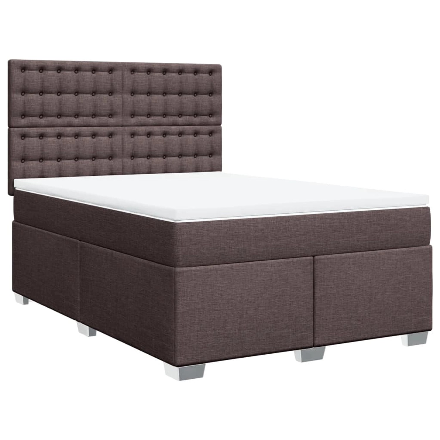 vidaXL Boxspringbett mit Matratze Dunkelbraun 140x200 cm Stoff 3290528 günstig online kaufen