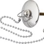 Verchromter Hahnloch-Deckel, 40 mm, mit Kette für Waschbecken und Badewanne.