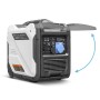 STAHLWERK Inverter Stromgenerator IG 5500 ST, weiß-grau, 5,5 kW Leistung, mit Anschlüssen. Mobil für Baustelle & Camping.