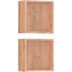 2-teiliges Astor Holzregal Sven in Eiche Optik, 30 cm, für Bad und Wohnraum.