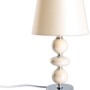 Beige Keramik Tischleuchte Araga, 36 cm hoch, für stimmungsvolle Beleuchtung im Wohnraum.