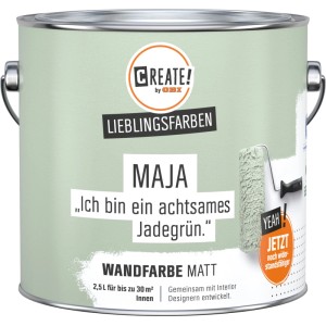 CREATE! by OBI Wandfarbe Lieblingsfarbe Maja Jadegrün Matt 2,5 l