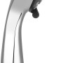 Handbrause Chrome-Grau, Ø 10,5 cm, 3 Funktionen für komfortables Duschen.