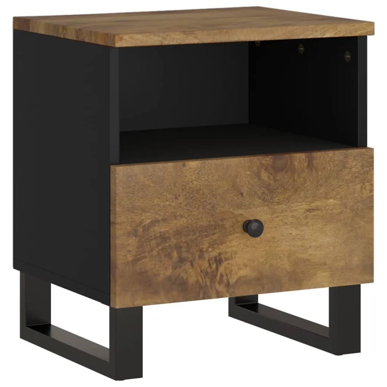 vidaXL Nachttisch Massivholz Mango & Holzwerkstoff 350654