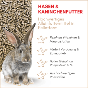 Supravit Hasenfutter und Kaninchenfuttermischung Zucht und Aufzucht