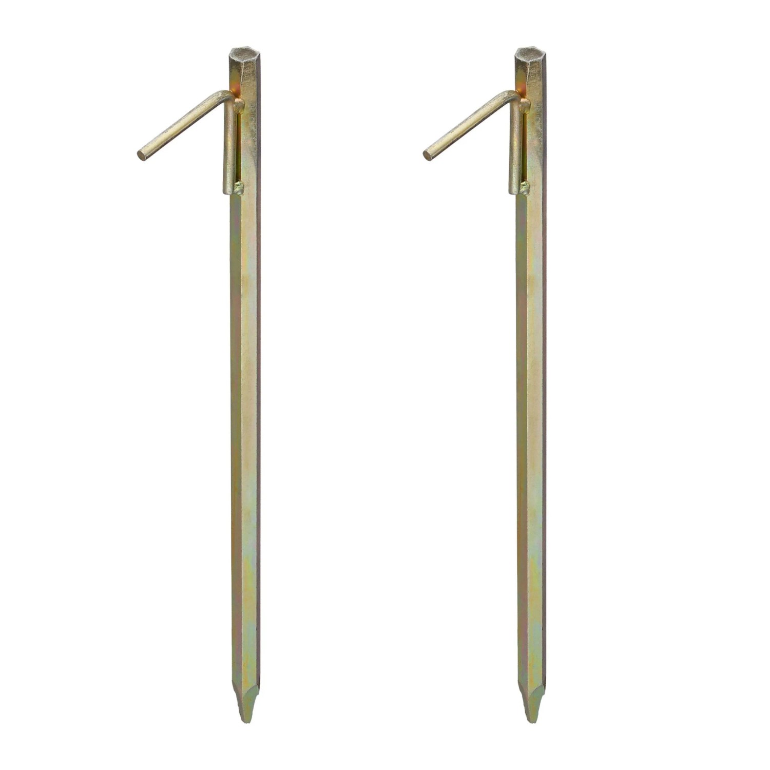 Relaxdays Bodenanker 2er Set Stahl Galvanisiert Stabil 51 cm x 9 cm x 2 cm
