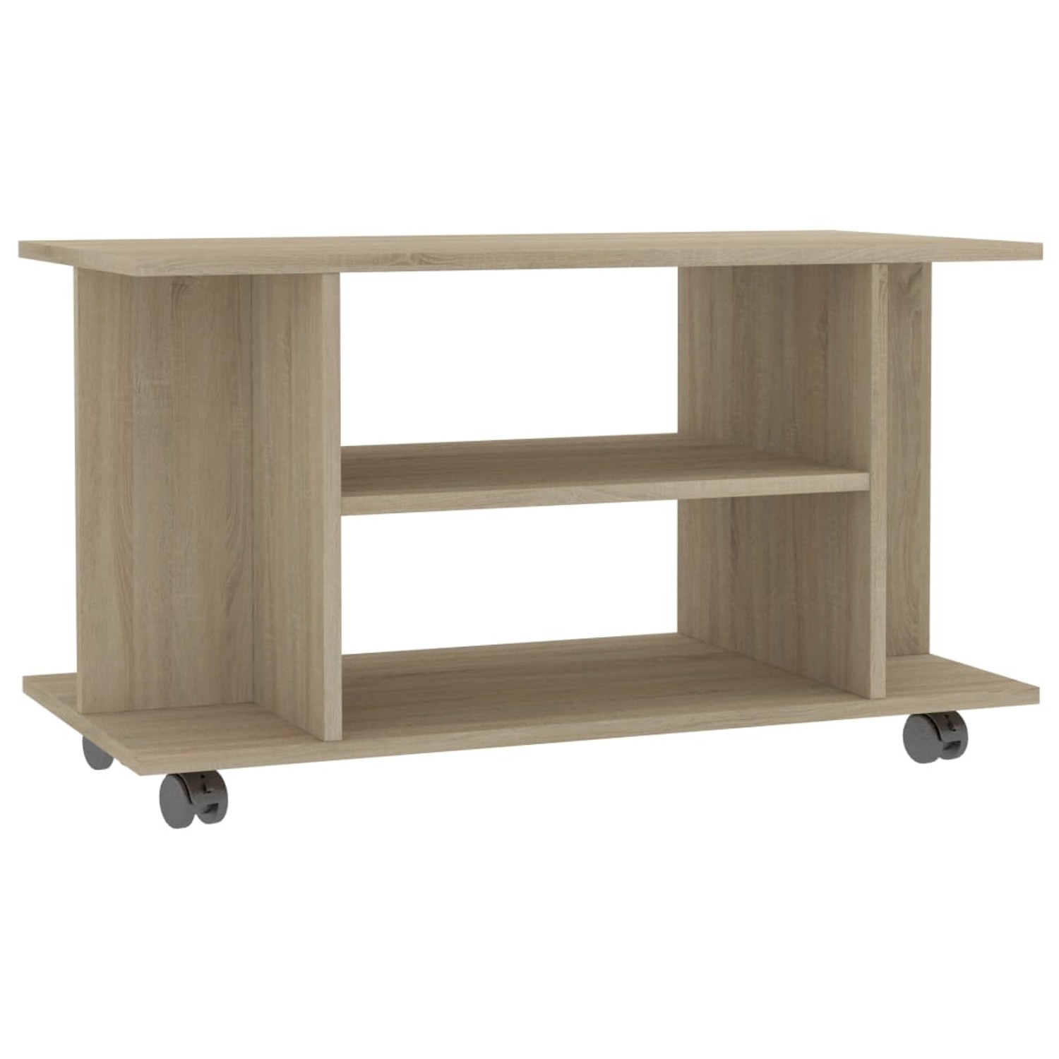 vidaXL TV-Schrank mit Rollen Sonoma-Eiche 80x40x45 cm Holzwerkstoff 800192