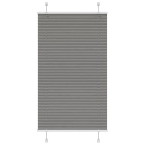 Anthrazitfarbenes Plissee aus Polyester, 70x100 cm, für Fenster. Bietet Sicht- und Sonnenschutz.