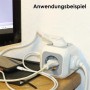 world-trading-net SteckdosenWürfel 4-fach + USB-A C 14m Kabel_5