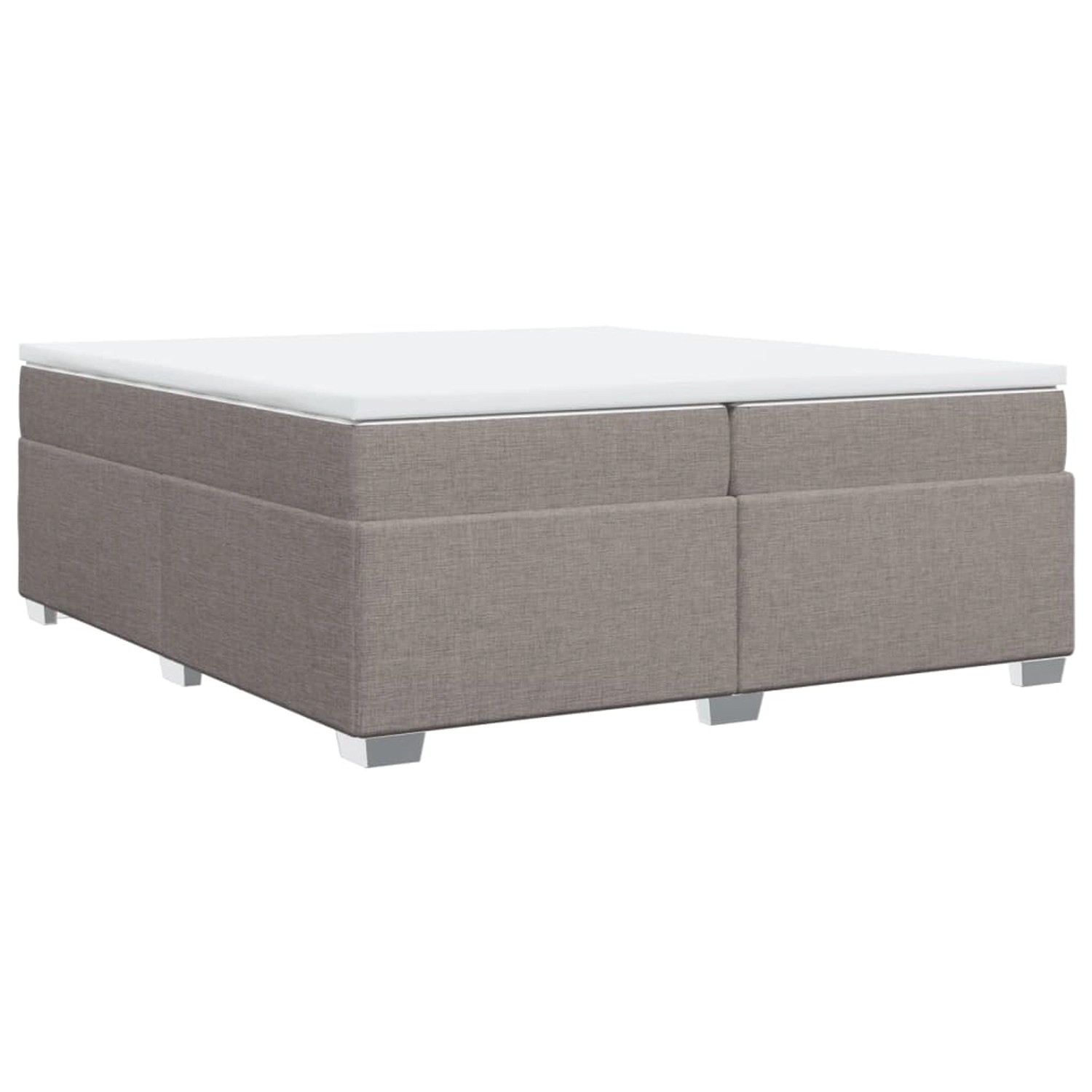 vidaXL Boxspringbett mit Matratze Taupe 200x200 cm Stoff2102675 günstig online kaufen