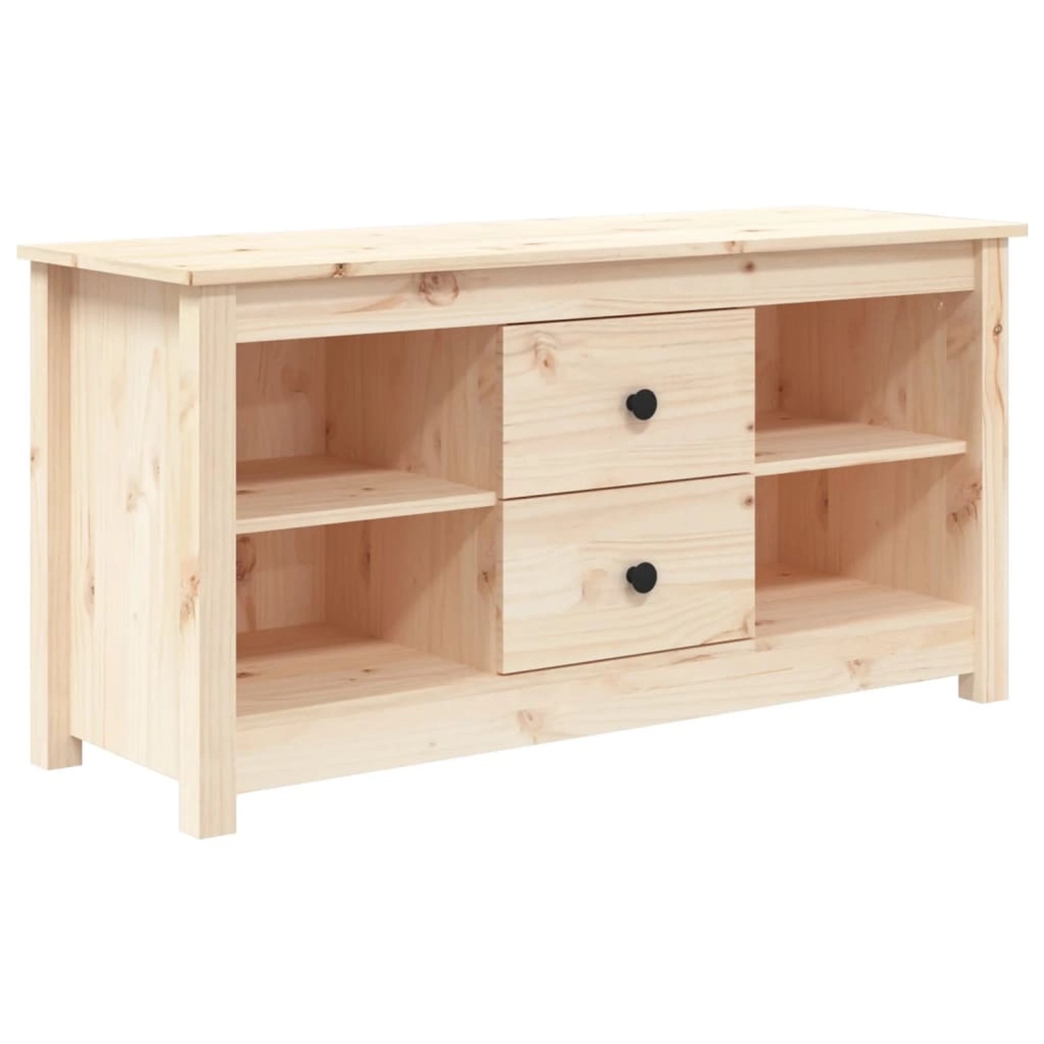 VidaXL TV-Schrank 103x36,5x52 cm Massivholz Kiefür  Modell 2 günstig online kaufen