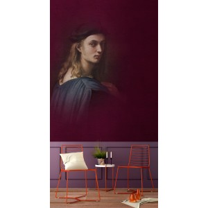 Fototapete mit Gemälde eines Mannes in Rot und Beige, 2,00 m x 2,70 m, FSC®-zertifiziert.