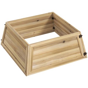 HOMCOM Weihnachtsbaumkragen Tannenholz 65L x 65B x 27H cm Naturholz