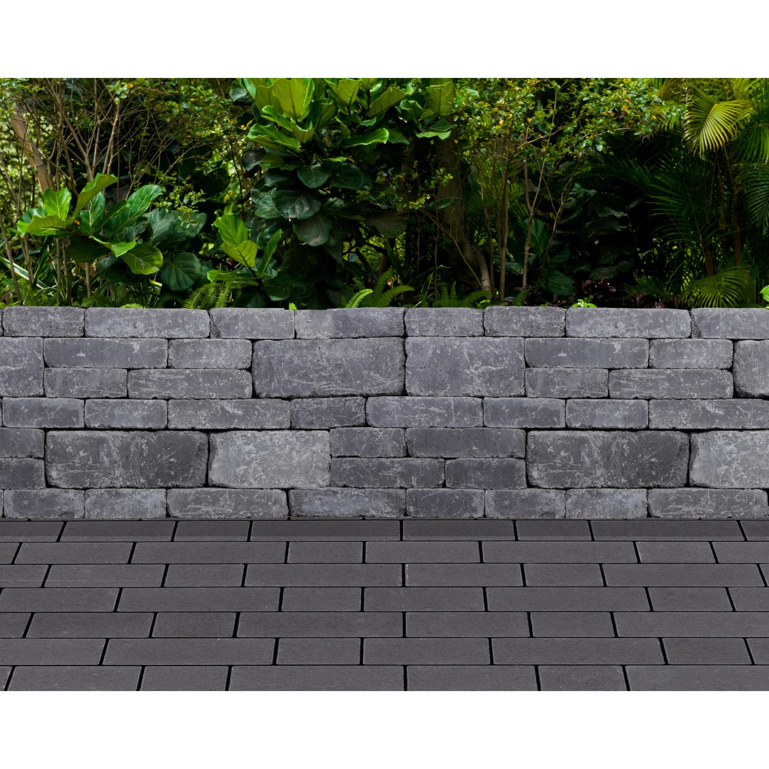 EHL Mauerstein Verona Antik 20 cm x 20 cm x 14 cm Anthrazit kaufen bei OBI