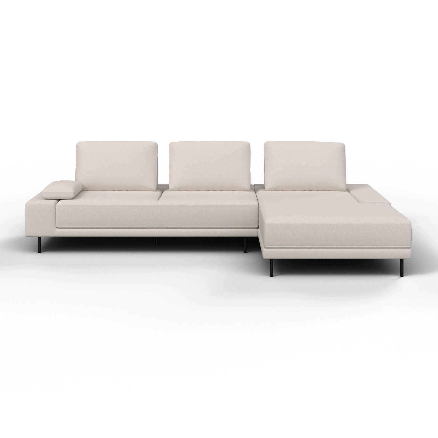 Bessagi Home Wohnlandschaft Mani Beige Webstoff