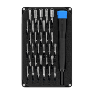 iFixit Bit-Set Moray Precision, 33-teilig, mit Bithalter und verschiedenen Schraubendreher-Bits im Werkzeug-Set.