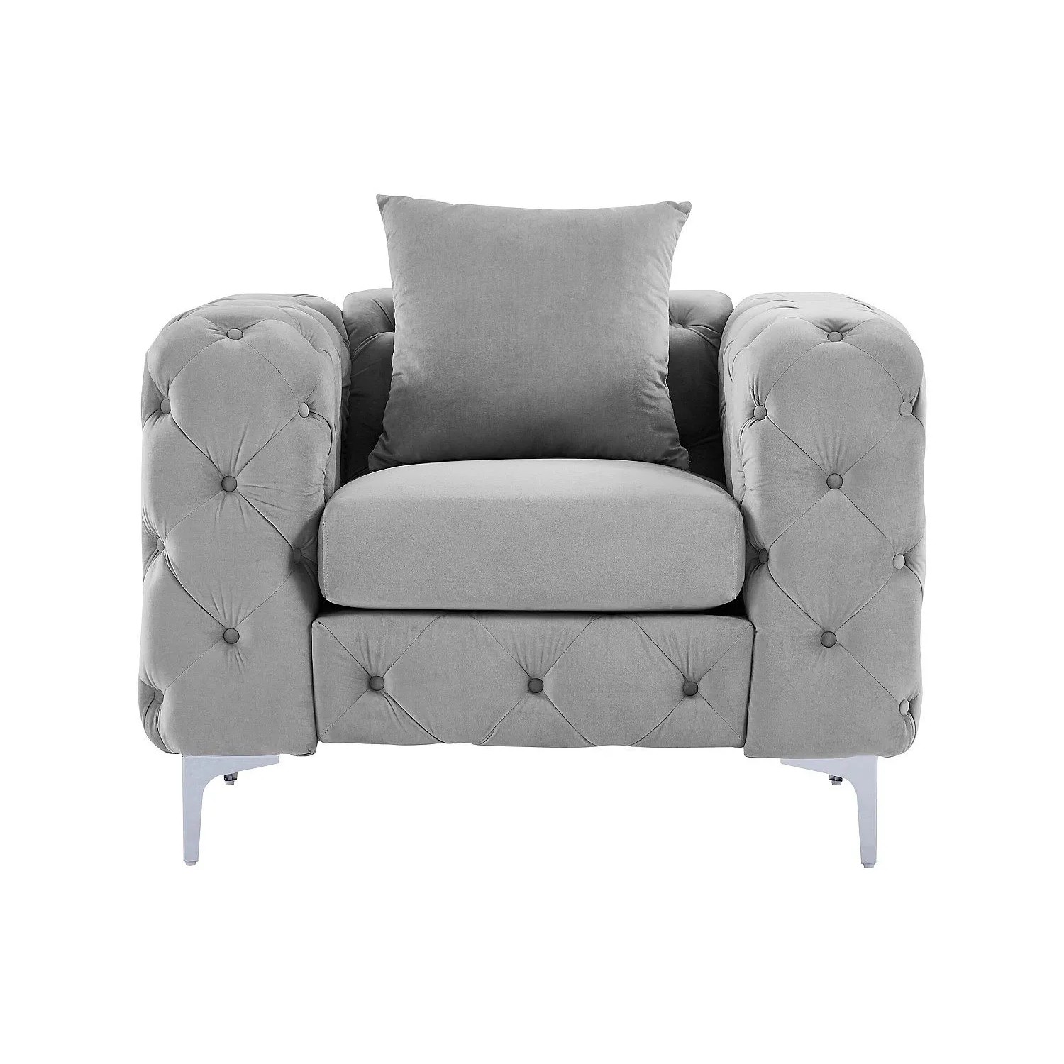 Vente-unique Sessel Mit Gerader Rückenlehne Edwina Hellgrau 106 cm