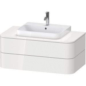 Duravit Happy D.2 Plus Waschbeckenunterschrank, weiß matt, 100 cm breit mit zwei Schubladen.