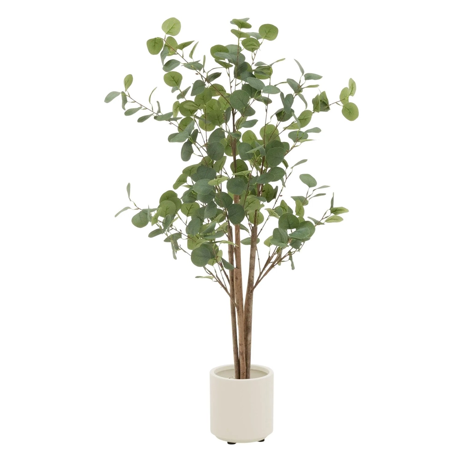 ML-Design Künstliche Eukalyptus 120 cm mit Naturholzstamm Outdoor