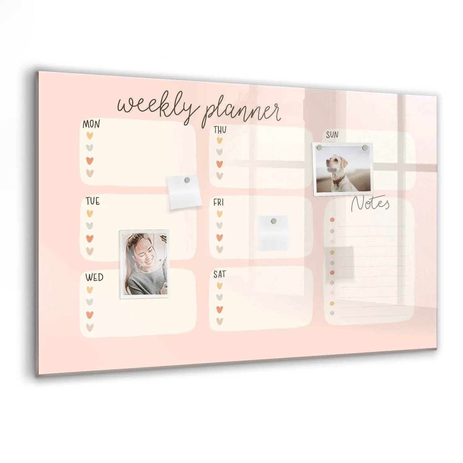 Tulup Glas Magnettafel Ein Schöner Wochenplaner 90x60 cm Magnettafel Zum Be günstig online kaufen